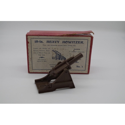 1418 - A Britains '18in Heavy Howitzer No.1', set 1265 (brown), boxed.