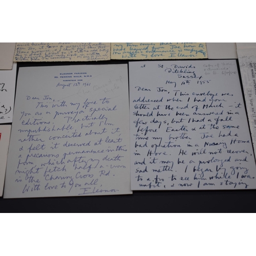 35 - FARJEON (Eleanor): group of four ALS, three postcards, one TLS and an inscribed compliment card, all... 