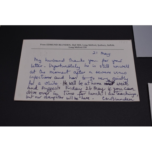 8 - BLUNDEN (Edmund): author's holograph manuscript for poem 'Estrangement', 25 lines in black ink to si... 
