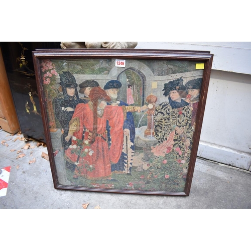 1246 - Two vintage jigsaw puzzles, each framed and glazed, 52 x 53cm. 