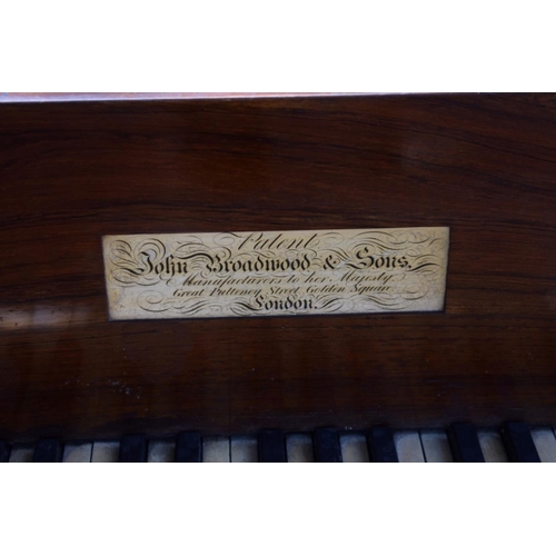 1060 - A Victorian mahogany square piano, by John Broadwood & Son, No.59879, circa 1848, 178cm wide x 7... 