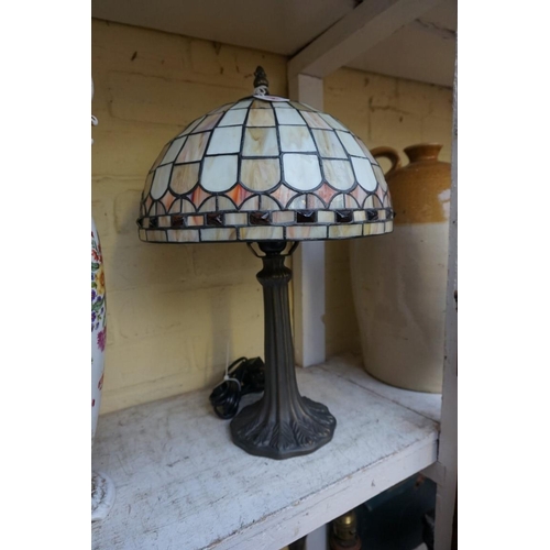 1260 - A Tiffany style table lamp, 43.5cm high. 