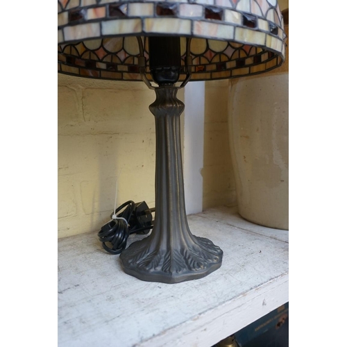 1260 - A Tiffany style table lamp, 43.5cm high. 