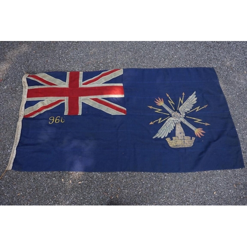 1655 - An interesting World War II '966th Inland Waterway Transport' Royal Engineers ensign flag, dated 194... 