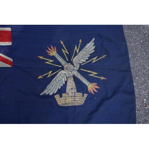 1655 - An interesting World War II '966th Inland Waterway Transport' Royal Engineers ensign flag, dated 194... 