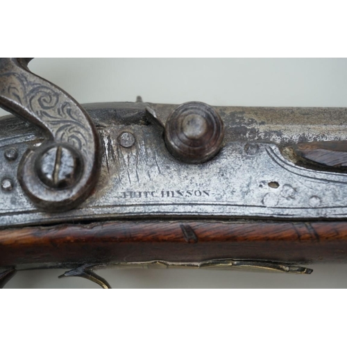 1931 - A 19th century percussion pistol, the lock inscribed 'Hutchinson', (s.d.).