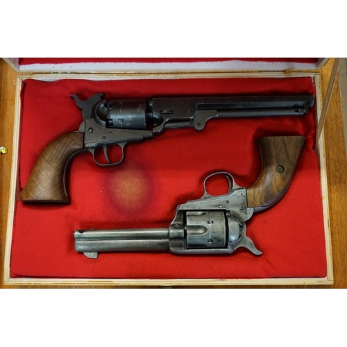 1942 - Two replica Colt style percussion revolvers, (one a.f.).