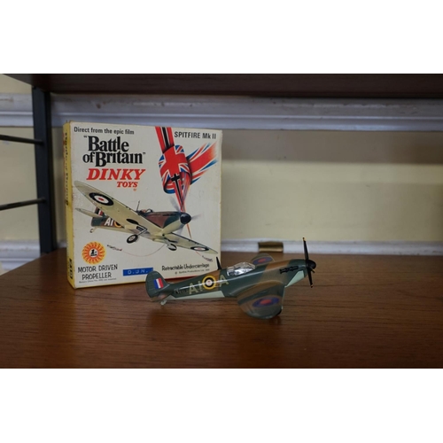 800 - Dinky: a 'Battle of Britain' 719 Spitfire MkII; together with a 617 Volkswagen KDF with 50mm PA... 