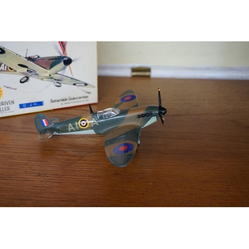 800 - Dinky: a 'Battle of Britain' 719 Spitfire MkII; together with a 617 Volkswagen KDF with 50mm PA... 
