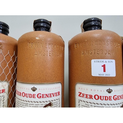 1 - Five stoneware bottles of Bols Zeer Oude Genever, comprising: four 1 litre and a 70cl example. (5)... 