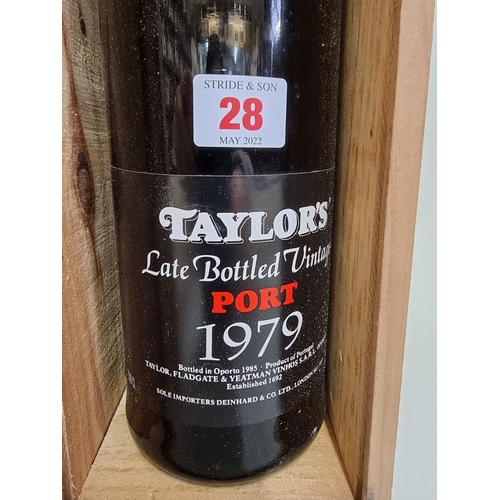 28 - A 150cl magnum bottle of Taylor's 1979 LBV port, in owc.