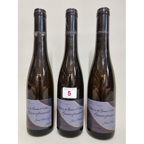 5 - Three 37.5cl bottles of Gewurztraminer Selection Grains Nobles, 1989, Jean Schaetzel. (3)... 