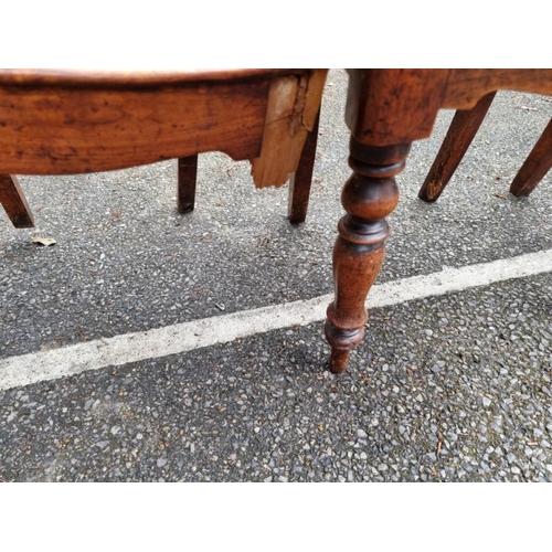 1042 - A set of eight antique country chairs, to include an elbow chair.