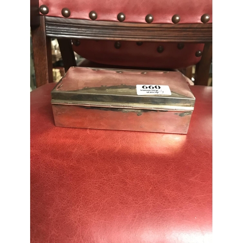 99 - Large hallmarked silver cigarette box...