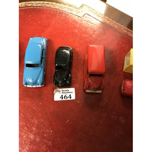464 - 6 x Vintage Dinky cars with original boxes - boxes broken...
