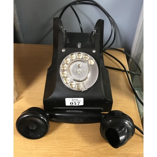 57 - Vintage bakerlite dial telephone with drawer...