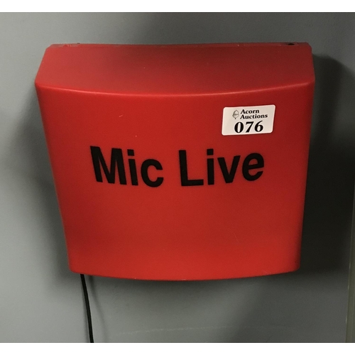 76 - MIC LIVE studio signal box...
