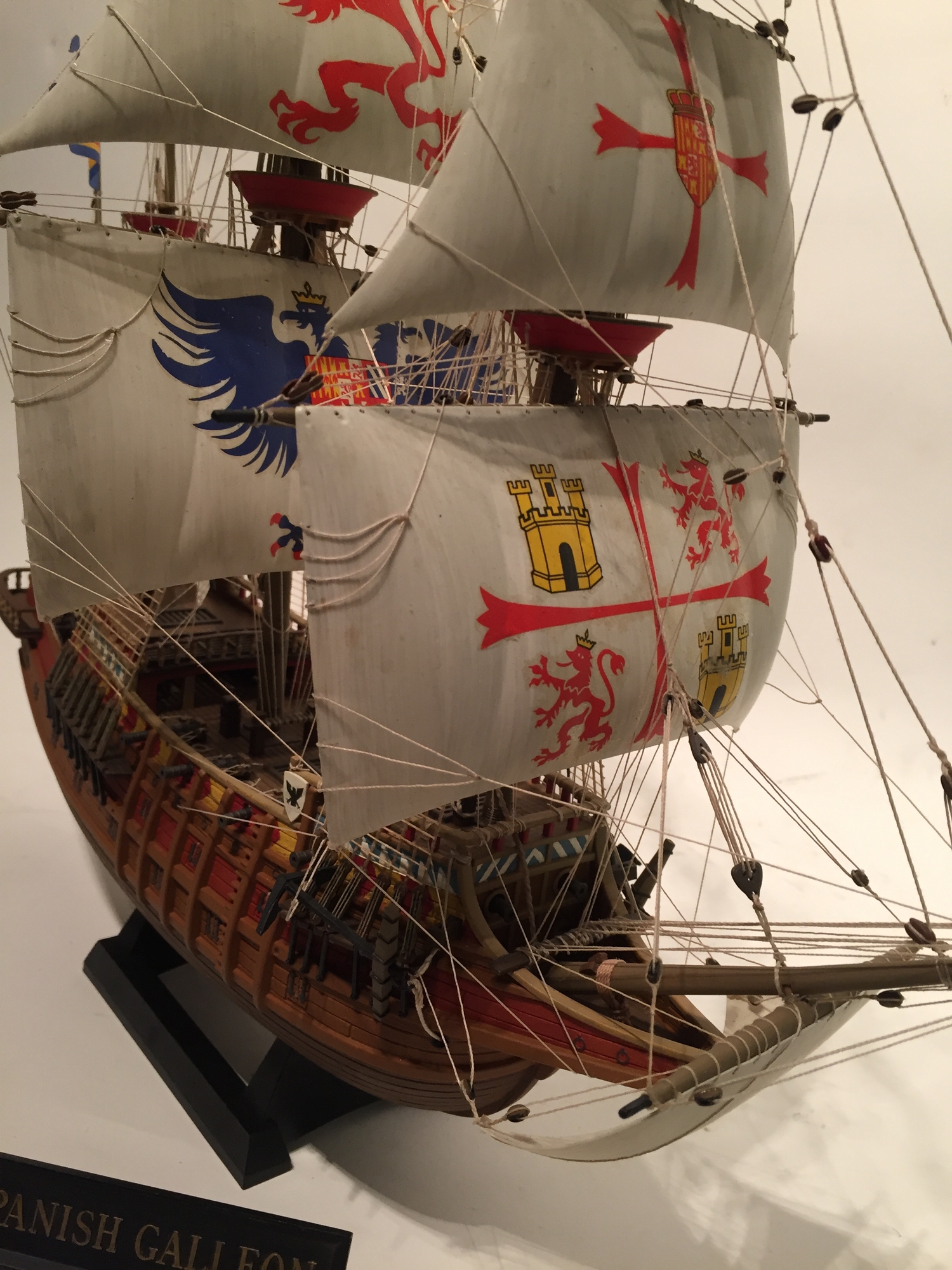 1607 Spanish galleon Model Sail Ship 1100 Scale Built From Imai Kit Of