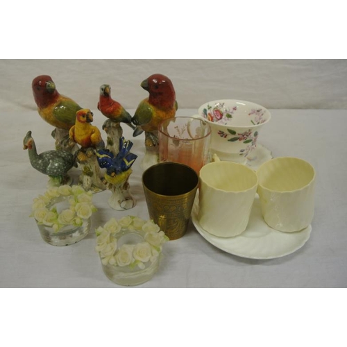 7 - Assorted lot of porcelain, glasware, etc in box