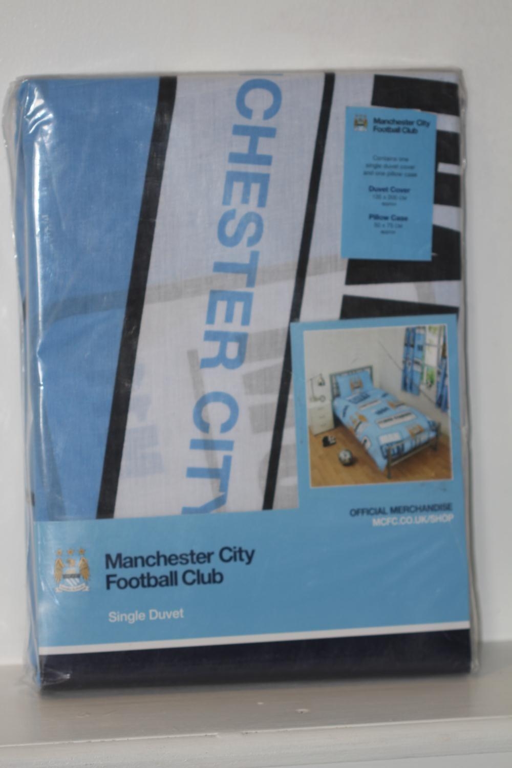 Manchester City Single Duvet Set Duvet Cover And Pillow Case