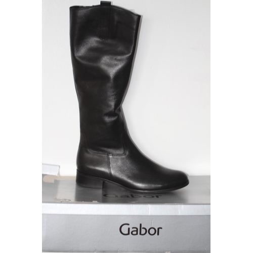 BOXED LADIES GABOR BROOK S BOOTS, BLACK LEATHER, UK RRP-�170.00, CONDITION REPORT- BRAND NE