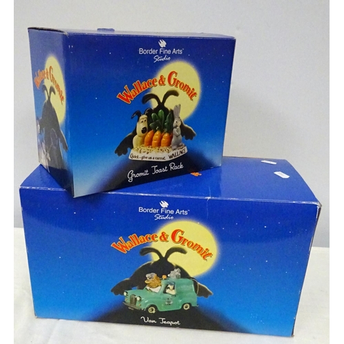 Two boxed Wallace and Gromit Border Fine Arts teapot and toa... Barnebys
