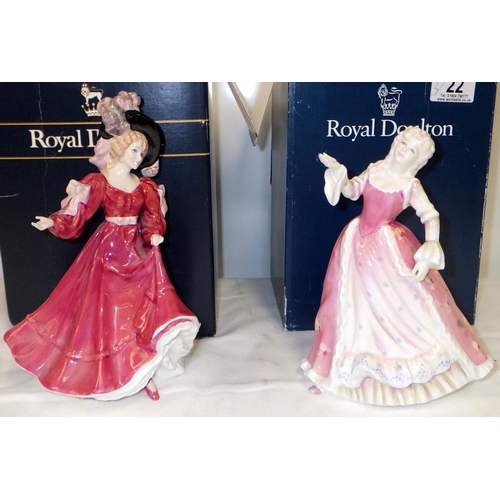 22 - Two boxed Royal Doulton Ladies together with Doulton plates, maps, Teddies, Concorde folder etc