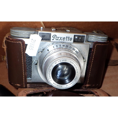 30 - A Moshva 80 Zenit camera together with a Paxette Prontor-s camera