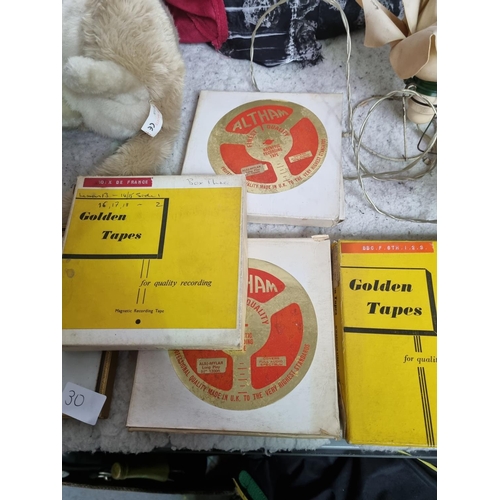 31 - 4 vintage reel to reel tapes  boxed