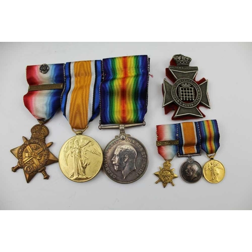 A FIRST WORLD WAR MEDAL GROUP OF THREE, mounted with ribbons, the 1914