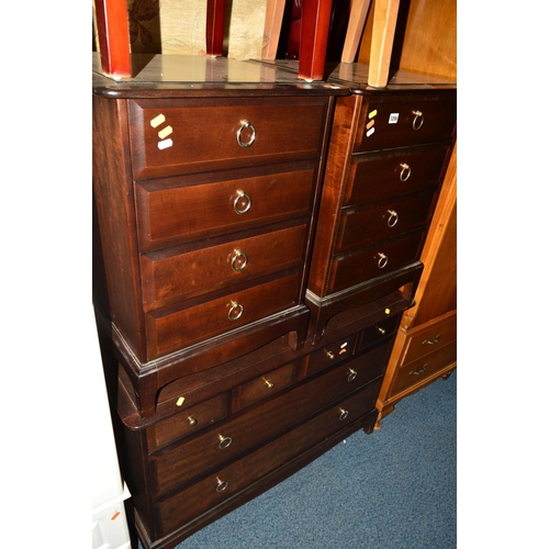 A Stag Minstrel Chest Of Six Drawers And A Matching Pair Of