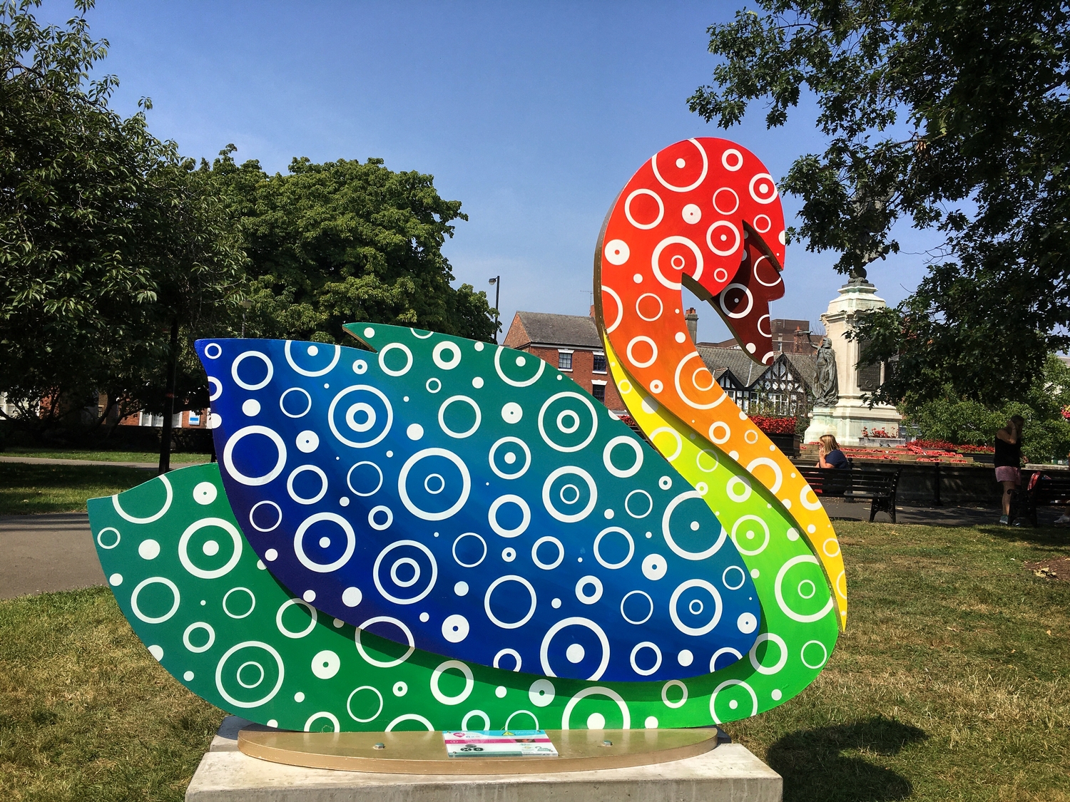 Swan Round Rainbow Artist Sarah Turner Sponsor Vodafone Burton On Trent Sponsored By Marston S