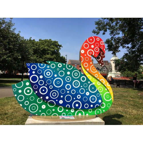 Swan Round Rainbow Artist Sarah Turner Sponsor Vodafone Burton On Trent Sponsored By Marston S