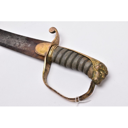 A CIRCA 1900? CURVED SWORD, overall blade length approximately 78cm ...