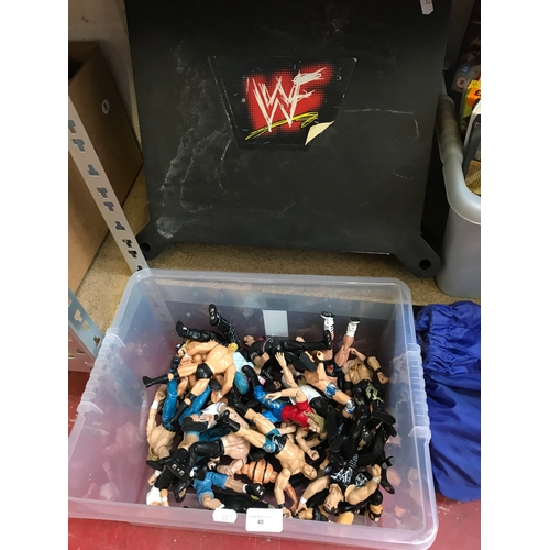 box of wrestling figures