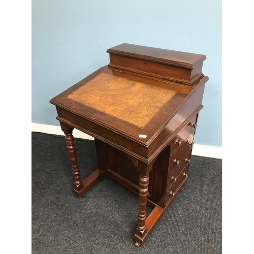 An Antique Davenport Writing Desk Fitted With 4 Drawers To The