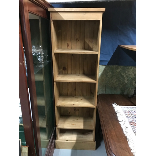 A Contemporary Solid Pine Tall Narrow Bookcase Measures 183x58x30cm
