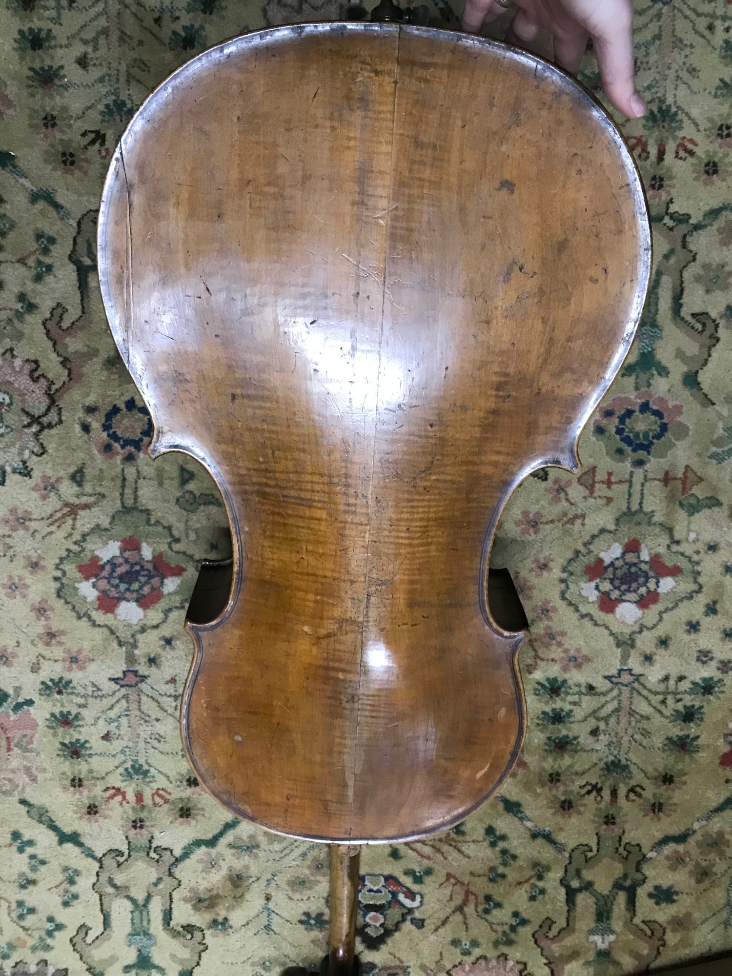 An 18th century Cello, possibly Italian made.