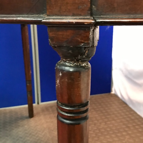 100A - A Pair of Georgian Mahogany Demi Lune Serving tables. Each Measure 86146x73cm