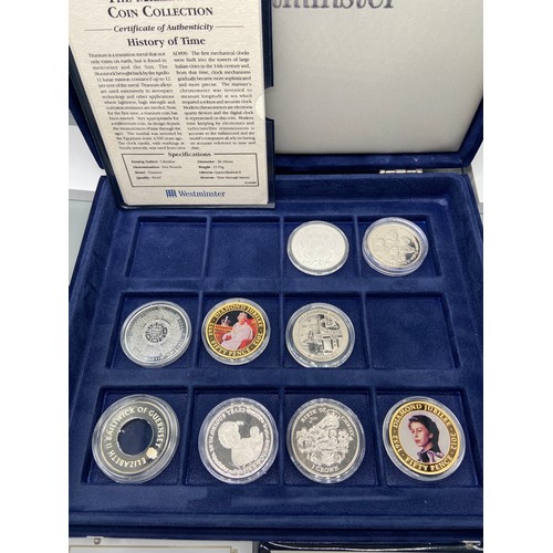 22J - A Westminster Mint 'The Millennium' coin collection [4 coins] with a fitted case and certificates. T... 