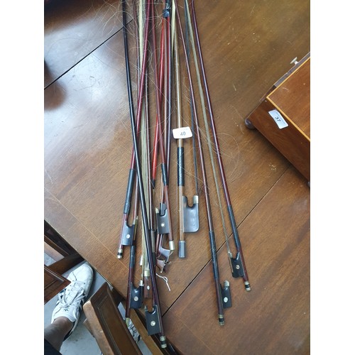 40 - A Large Collection of Violin Bows