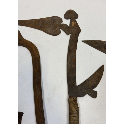 121T - A Collection of African Throwing knives of the Zande People.