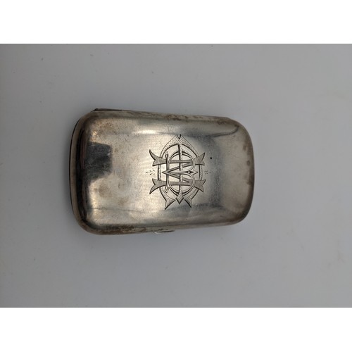 38 - A Chester silver cigarette case. [8.5x5.5cm]