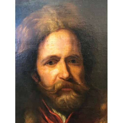 390 - A 17th century oil painting on canvas of Marten Ryckaert, after Anthony Van Dyck. [Size 76x63cm]
Com... 