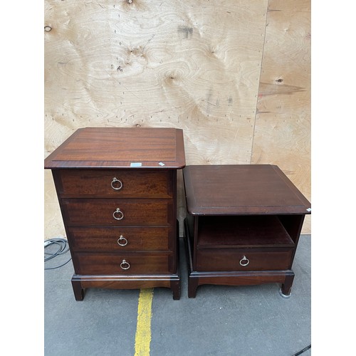 2 - A Stag Minstrel four drawer bedside chest and A Stag Minstrel one drawer bedside unit.