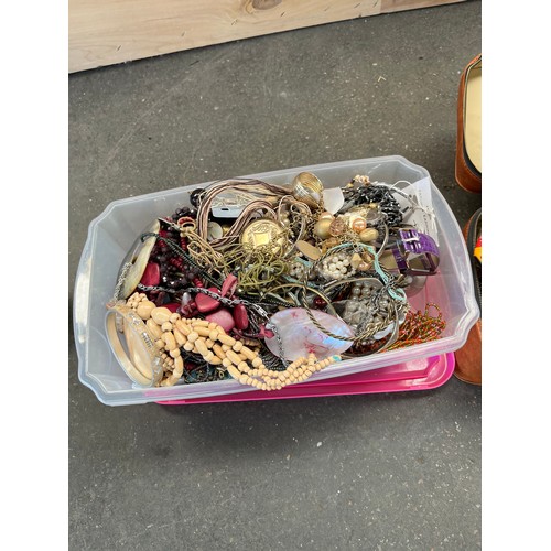 242 - Two tubs of various costume jewellery