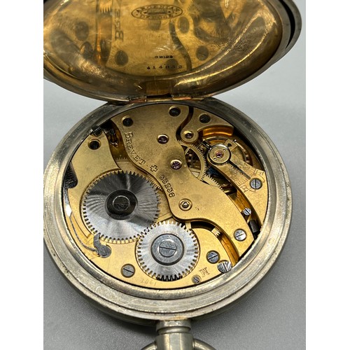41 - A Vintage large pocket watch/ travel watch produced by Brevet [8 days] In a working condition.