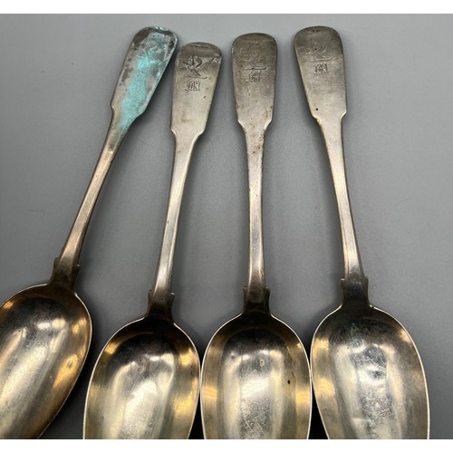 38 - A Set of four Georgian Edinburgh serving spoons [256grams]