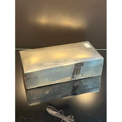 1 - A London silver Cigarette/ Cigar box, produced by Samuel Walton Smith [5x17.7x9cm]