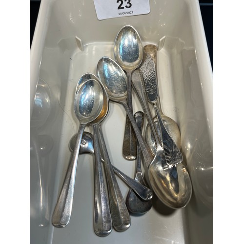 23 - A Selection of silver hallmarked flatware [87.01grams]